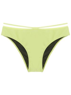 Gloria Coelho string-detail low-rise bikini briefs - Green