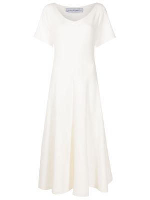 Gloria Coelho Supreme flared midi dress - White