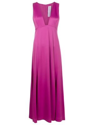 Gloria Coelho V-neck midi dress - Purple