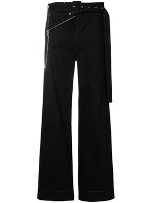 Gloria Coelho zip-detail mid-rise trousers - Black
