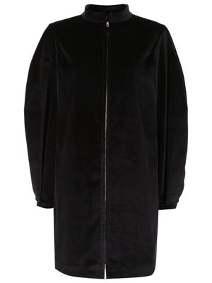 Gloria Coelho zip-up velvet shirtdress - Black