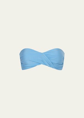 Gloss Twist Bandeau Bikini Top