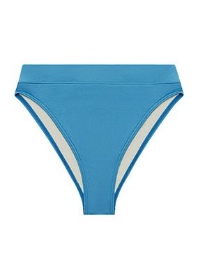 Glossy High-Waist Bikini Bottom