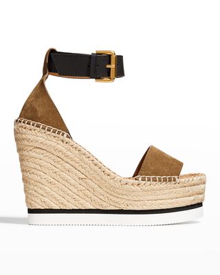 Glyn Bicolor Wedge Espadrille Sandals