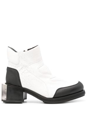 GmbH Baris 70mm embossed boots - White