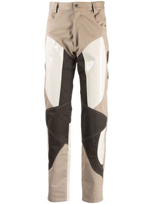 GmbH colour-block tapered trousers - Brown