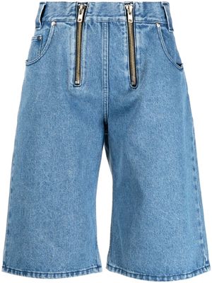 GmbH double-zip denim shorts - Blue