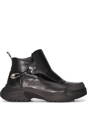 GmbH Ergonomic Riding faux-leather ankle boots - Black