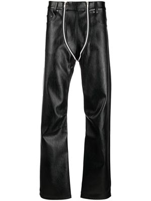 GmbH faux-leather slim-cut trousers - Black