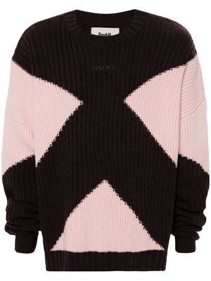 GmbH geometric-pattern knitted jumper - Brown