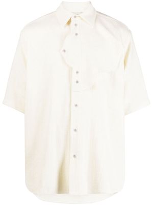 GmbH layered-detail terry-cloth shirt - Neutrals