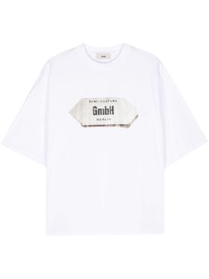 GmbH logo-print cotton T-shirt - White