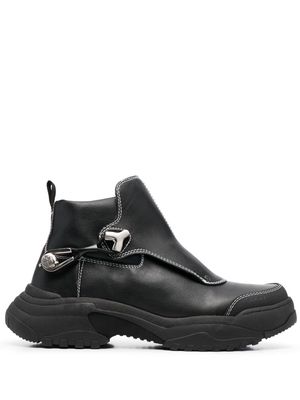 GmbH panelled leather boots - Black