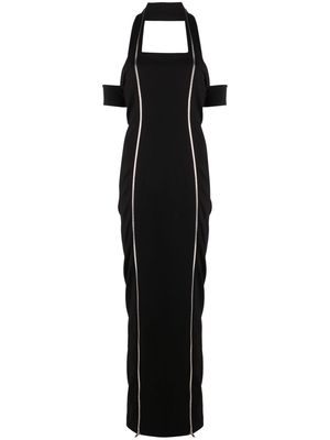 GmbH Regna zip-detailing maxi dress - Black
