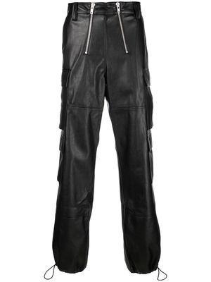 GmbH straight-leg biker trousers - Black