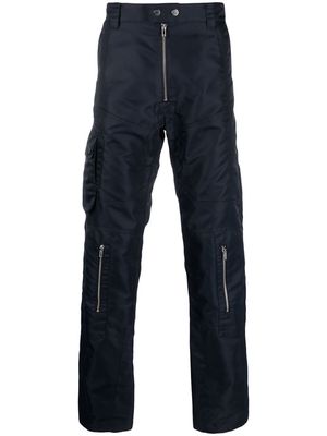 GmbH zip-detail cargo trousers - Blue