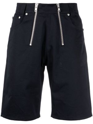 GmbH zip-detail denim shorts - Blue