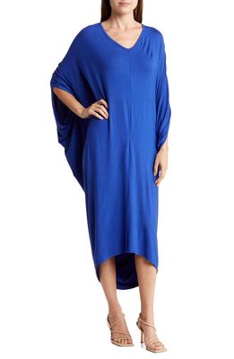 GO COUTURE Dolman Batwing Sleeve Midi Dress in Royal Blue
