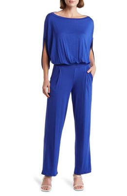GO COUTURE Raglan Sleeve Jumpsuit in Royal
