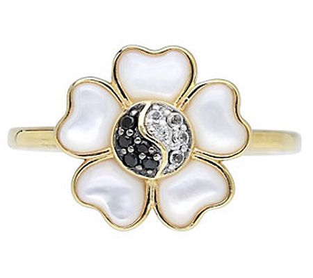 Goddaughters 14K Gold Clad Multi-Gemstone Flower Ring