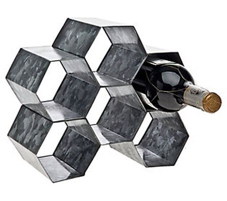 Godinger 6-Bottle Galvanized Wine Rack