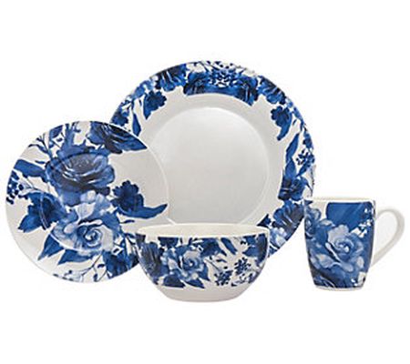 Godinger Bluetiful Porcelain 16 Piece Dinnerwar e Set
