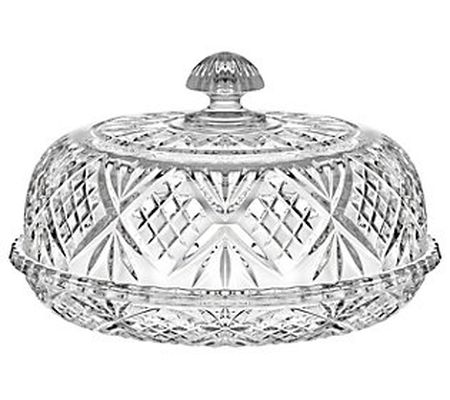 Godinger Dublin Crystal Pie Plate with Dome Lid