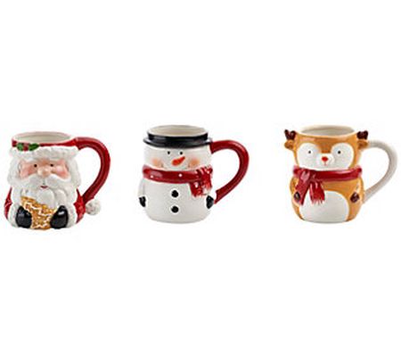 Godinger Set of 3 Holiday Mugs