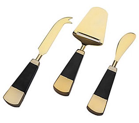 Godinger Set of 3 Nero D'oro Cheese Tools
