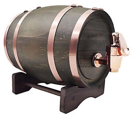 Godinger Wood Whiskey Barrel Dispenser