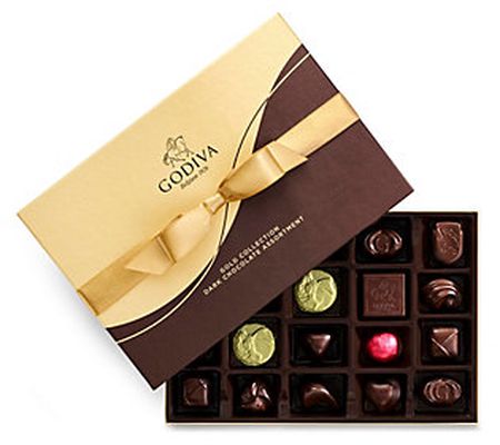 Godiva 22-Piece Assorted Dark Chocolate Gold Ri bbon Gift Box