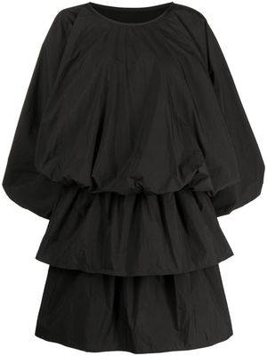 Goen.J balloon-sleeves poplin dress - Black
