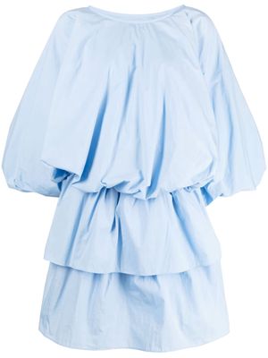 Goen.J balloon-sleeves poplin dress - Blue