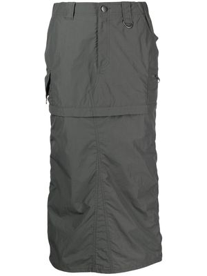 Goen.J detachable-panel cargo skirt - Grey