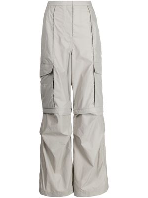 Goen.J detachable-panel wide-leg cargo pants - Grey