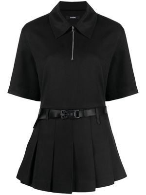 Goen.J double-layer shirt dress - Black