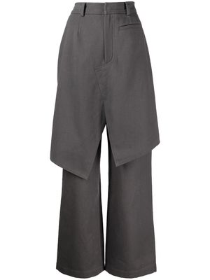 Goen.J layered twill trousers - Grey