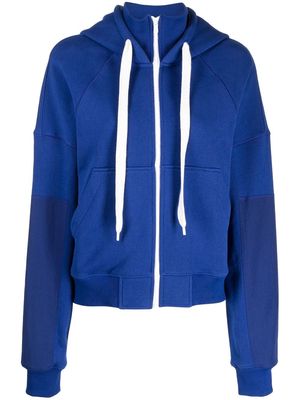 Goen.J long-sleeve zip-up hoodie - Blue