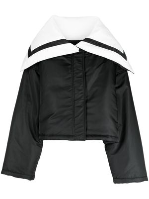 Goen.J sailor-collar padded jacket - Black