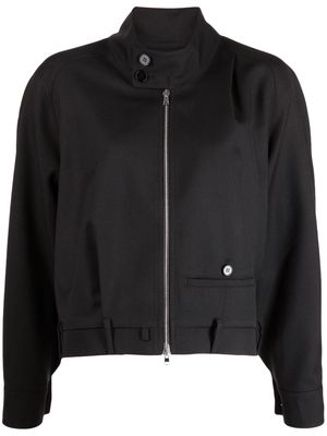 Goen.J trouser-motif bomber jacket - Black