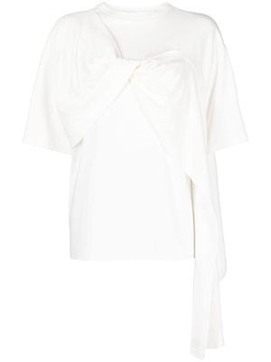 Goen.J twist-detail cotton T-Shirt - White