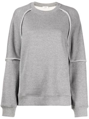Goen.J whipstitch layered sweatshirt - Grey