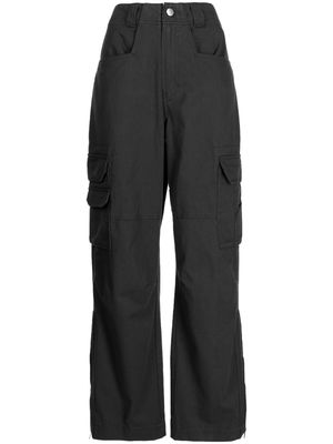 Goen.J wide-leg cotton cargo pants - Grey