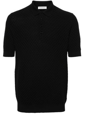 GOES BOTANICAL interlock merino wool polo shirt - Black