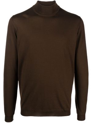 GOES BOTANICAL merino-wool high-neck jumper - Brown