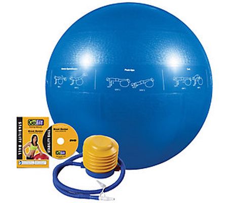 GoFit Professional Grade Core Stability Ball 55 cm Blue