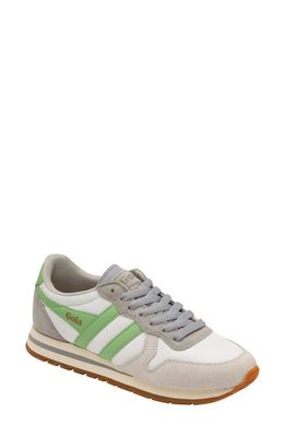 Gola Daytona Chute Sneaker in Off White/Grey/Patina Green