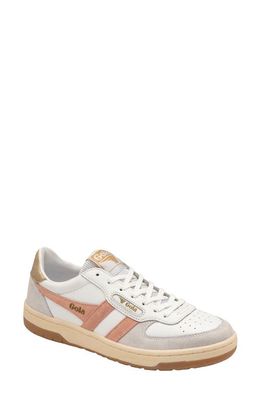 Gola Hawk Sneaker in White/Pearl Pink/Gold