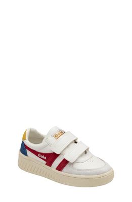 Gola Kids' Grandslam Trident Strap Sneaker in White/Deepred/Marineblue