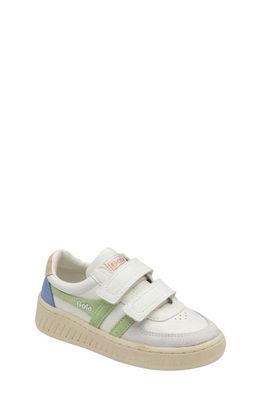 Gola Kids' Grandslam Trident Strap Sneaker in White/Patinagreen/Pearlpink